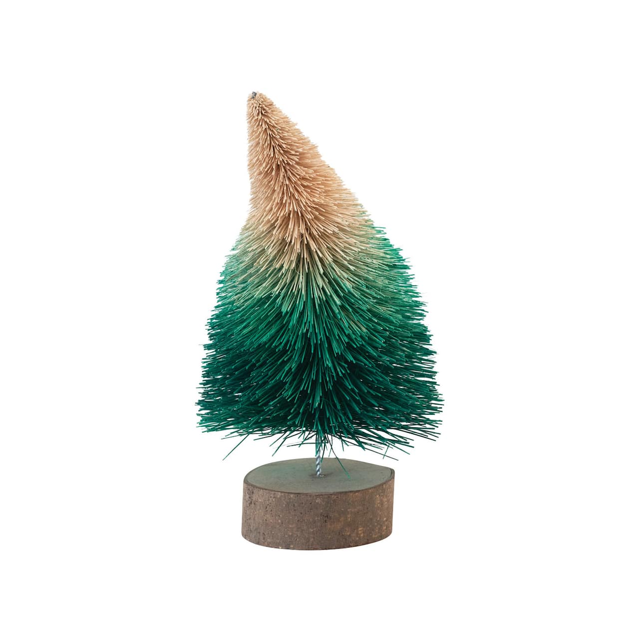 Hello Honey® Green Ombre Bottle Brush Tree with Wood Base